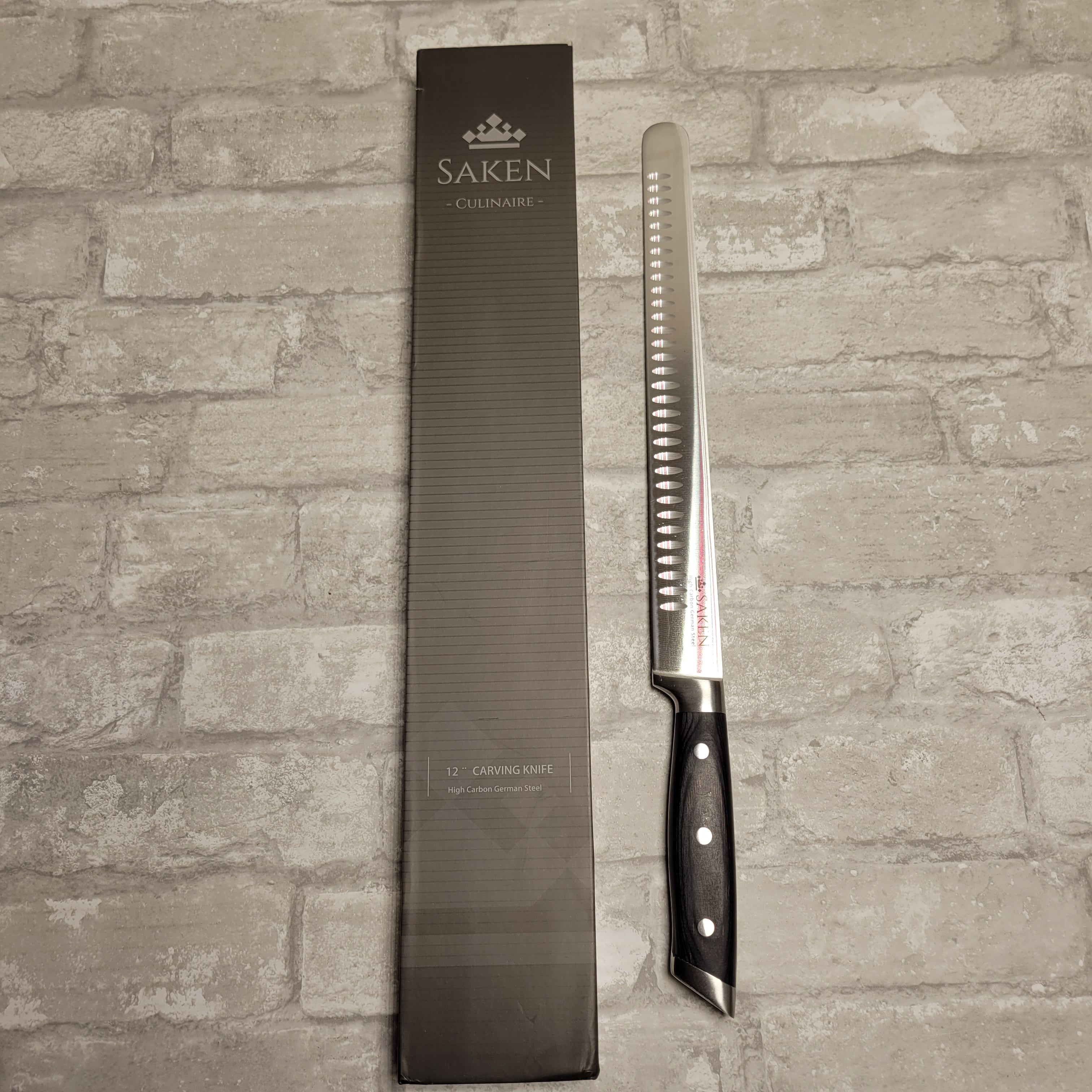 Saken Culinaire 12" Granton Edge Carving Knife High Carbon German Steel GC12 (8073521365230)